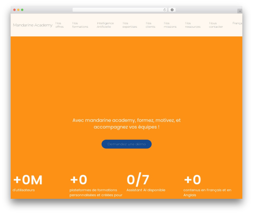 Saasland theme WordPress - mandarine.academy