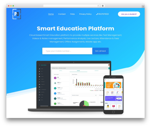 Saasland WordPress theme - prepdoor.com