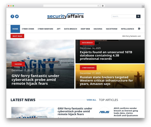 CookieYes | GDPR Cookie Consent & Compliance Notice (CCPA Ready) (cookie-law-info) free WordPress plugin - securityaffairs.com