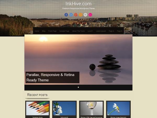 Sixteen free WordPress theme