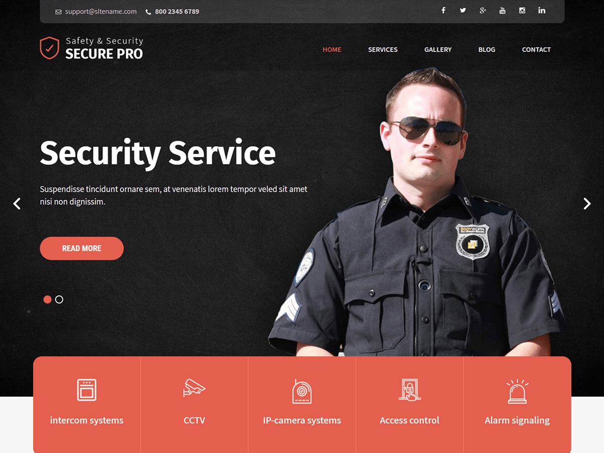 SKT Secure company WordPress theme