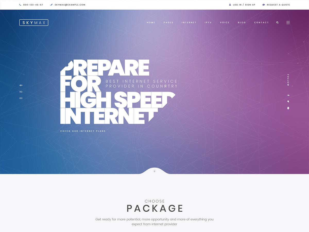 SkyMax premium WordPress theme