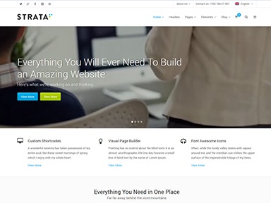 Strata WordPress website theme by Qode Interactive
