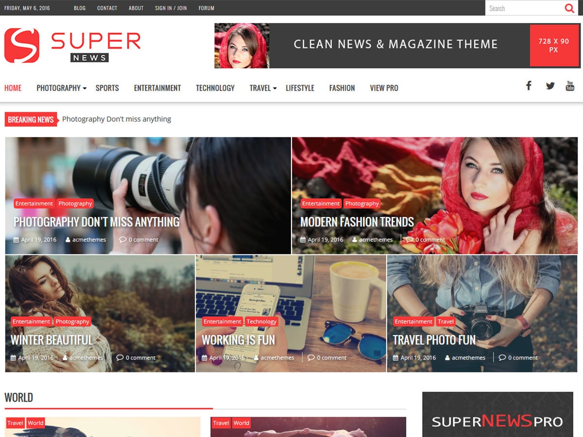SuperNews WordPress theme free download
