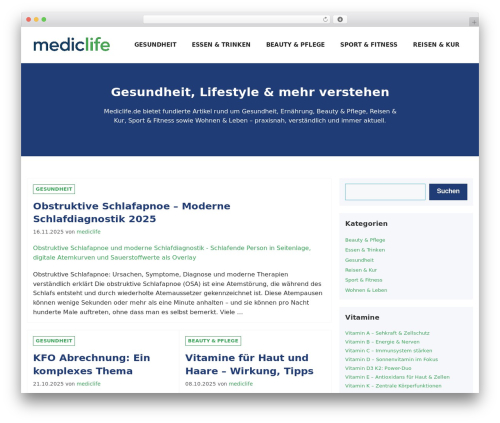 Theme WordPress GeneratePress - mediclife.de