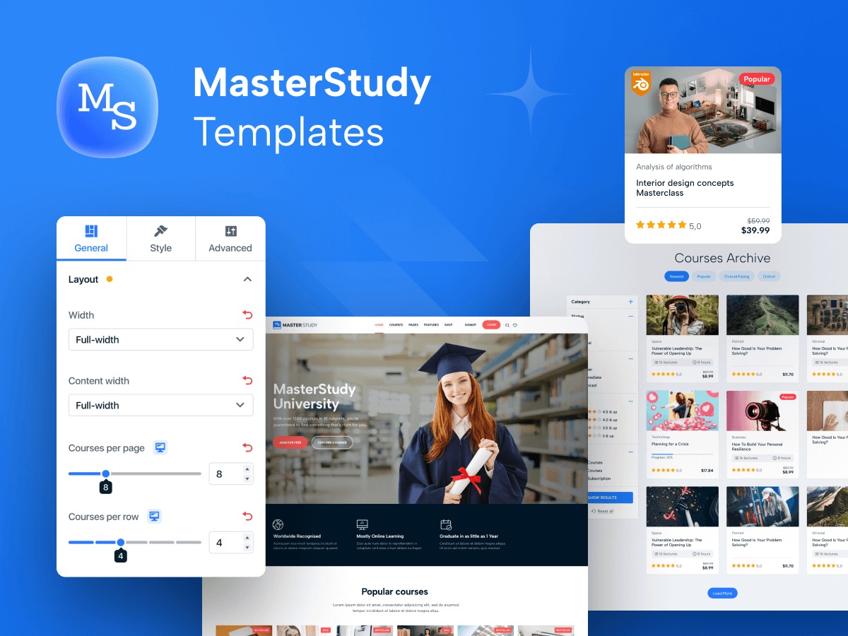 Theme WordPress MasterStudy Templates