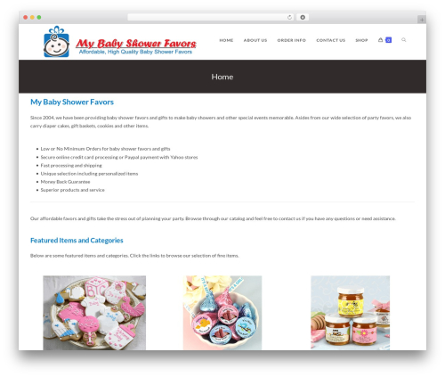 Theme WordPress OceanWP - mybabyshowerfavors.com