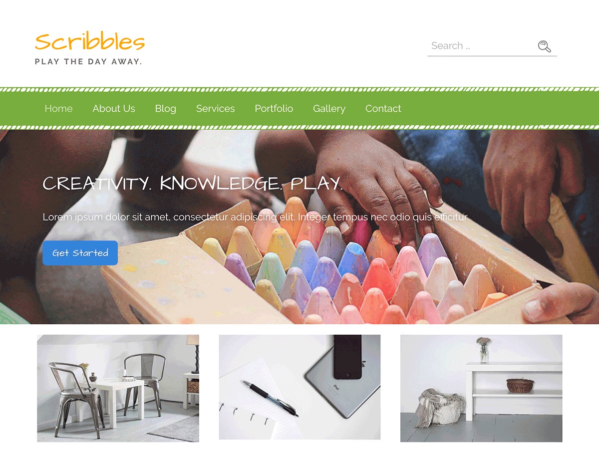 Theme WordPress Scribbles by GoDaddy