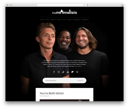 Theme WordPress The Mins - theminimalists.com