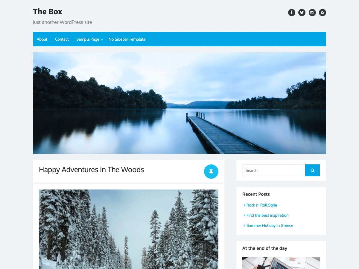 The Box free WordPress theme