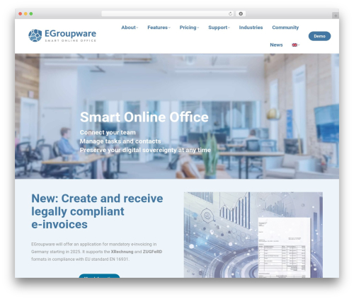 The7 WordPress theme for business - egroupware.org