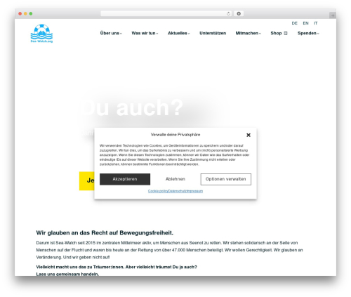 The7 WordPress theme design - sea-watch.org