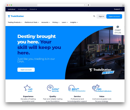 Theme WordPress Divi - tradestation.com