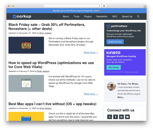 Theme WordPress GeneratePress - woorkup.com