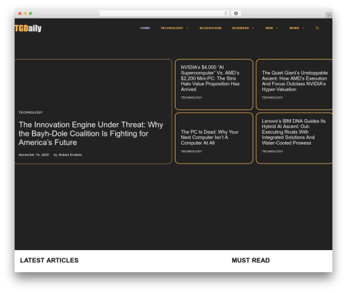 Theme WordPress GeneratePress - tgdaily.com