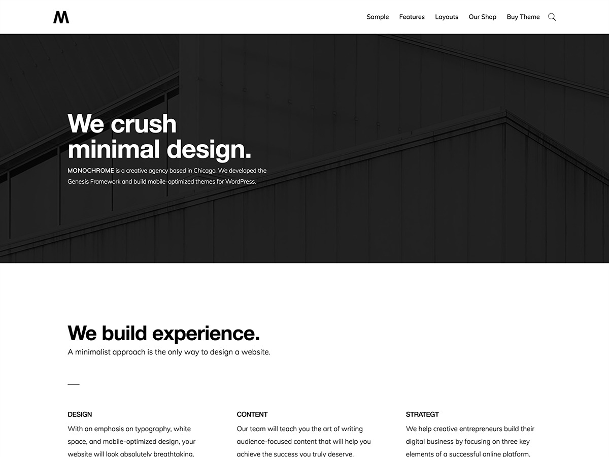 Theme WordPress Monochrome Pro by StudioPress