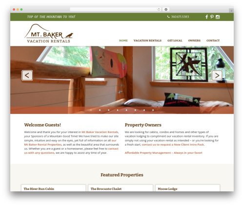 Theme WordPress Mtbaker - mtbakervacationrentals.com
