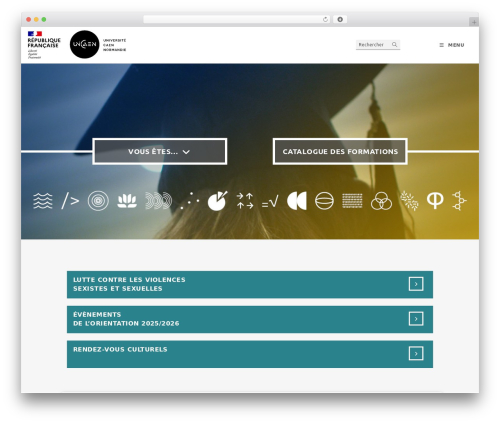 Theme WordPress OceanWP - unicaen.fr