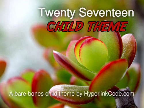 Theme WordPress Twenty Seventeen Child Theme