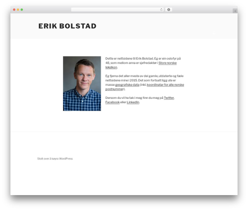 Twenty Seventeen free WordPress theme - erikbolstad.no