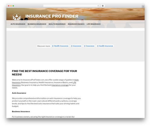 Twenty Seventeen theme WordPress - insuranceprofinder.com