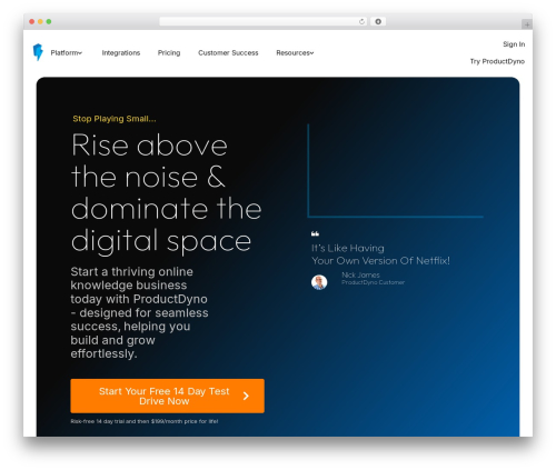 Twenty Seventeen WordPress theme - productdyno.com