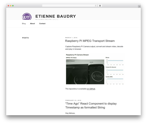 Twenty Seventeen WordPress theme - webmaestro.fr