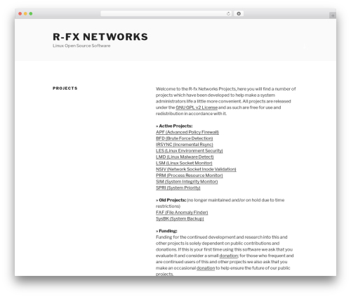 Twenty Seventeen WordPress theme - rfxn.com