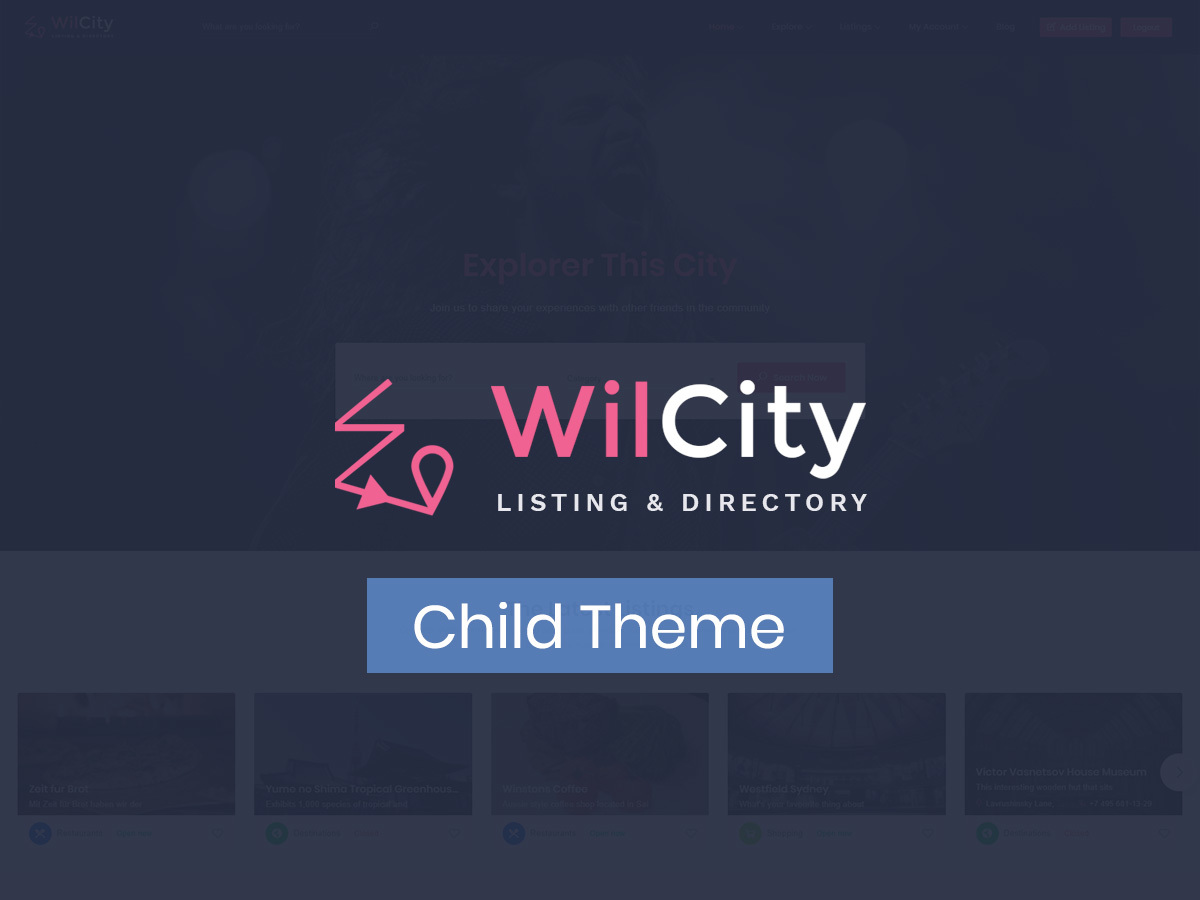 WilCity ChildTheme WordPress theme