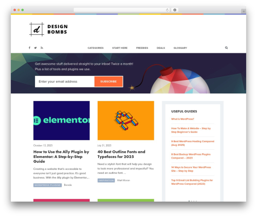 WordPress theme Design Bombs - designbombs.com