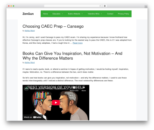 WordPress theme GeneratePress - zengun.org