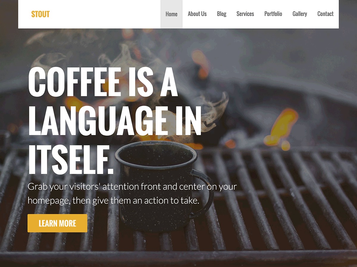 WordPress theme Stout by GoDaddy
