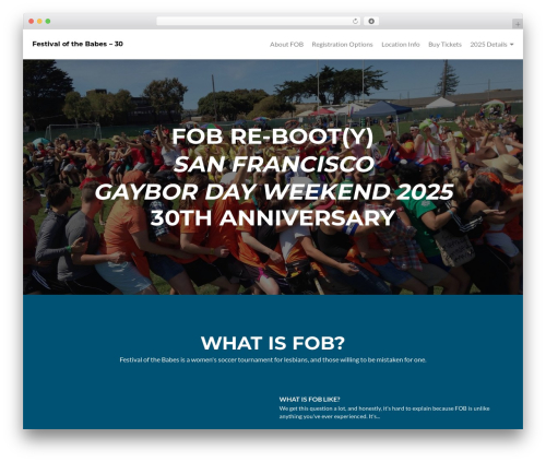WordPress theme Zerif PRO - festivalofthebabes.com