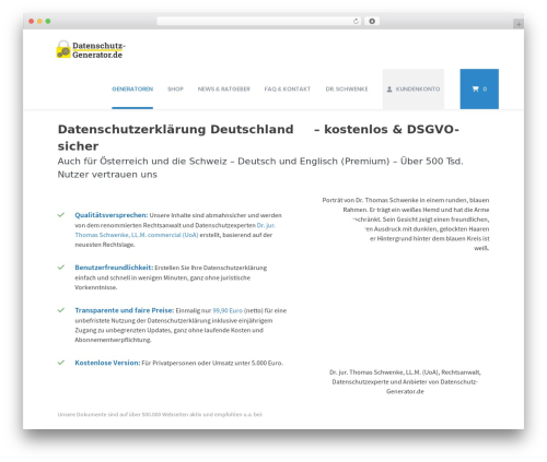 WooCommerce (woocommerce) free WordPress plugin - datenschutz-generator.de