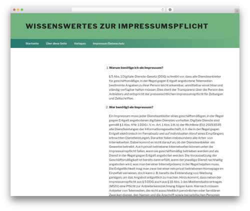WordPress theme Chandigarh - muster-impressum.de