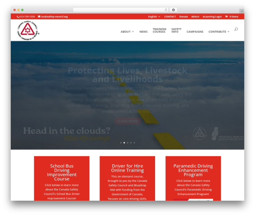 WordPress theme Divi - canadasafetycouncil.org