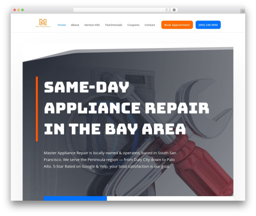 WordPress theme Divi - masterappliancerepair.net