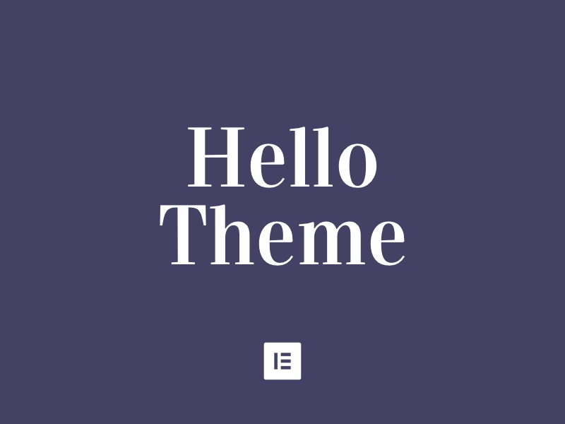 WordPress theme Elementor Hello Theme by Elementor Team
