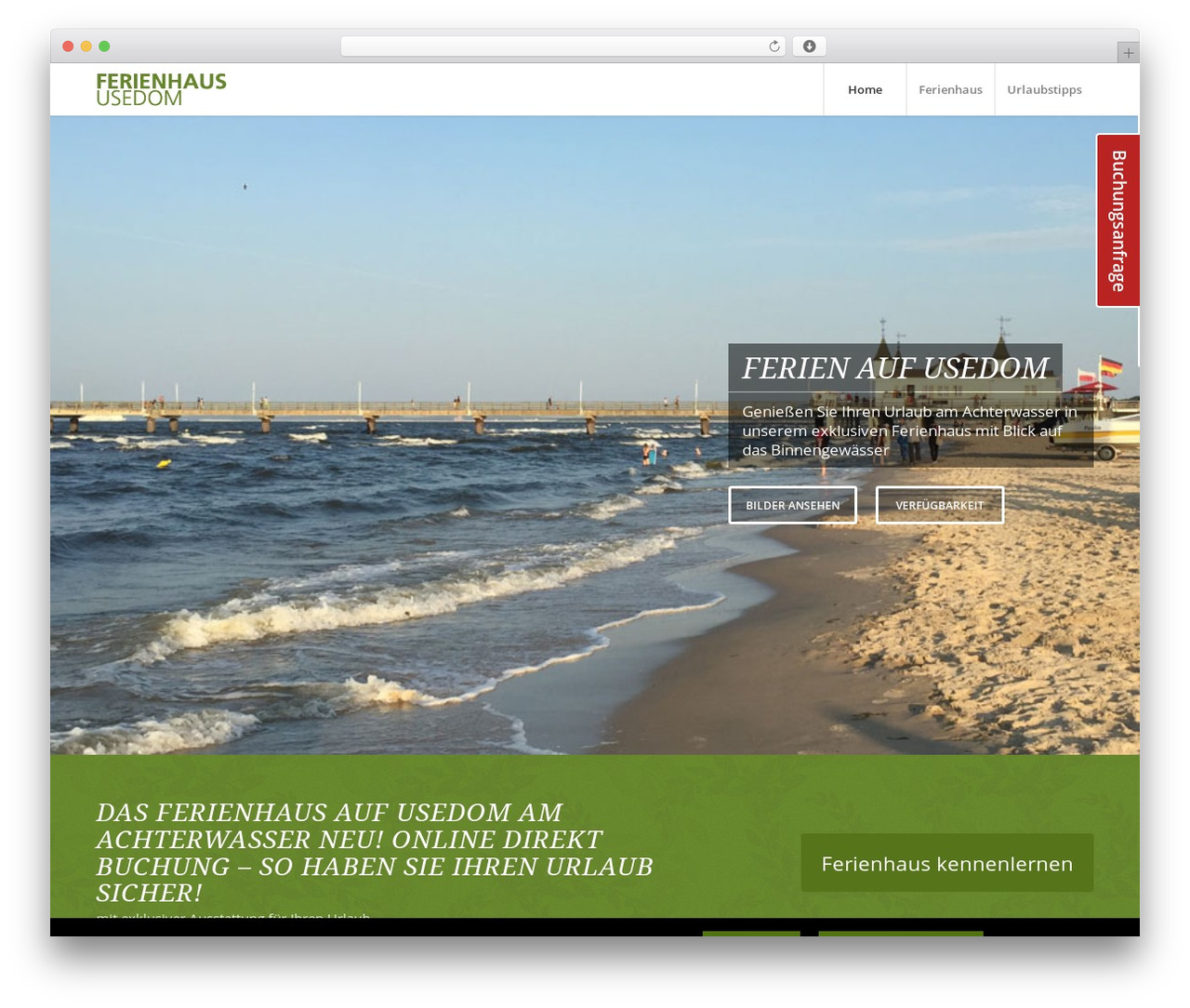 WordPress theme Enfold - ferienhaus-achterwasser-usedom.de