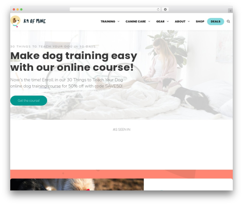 WordPress theme K9 of Mine - k9ofmine.com