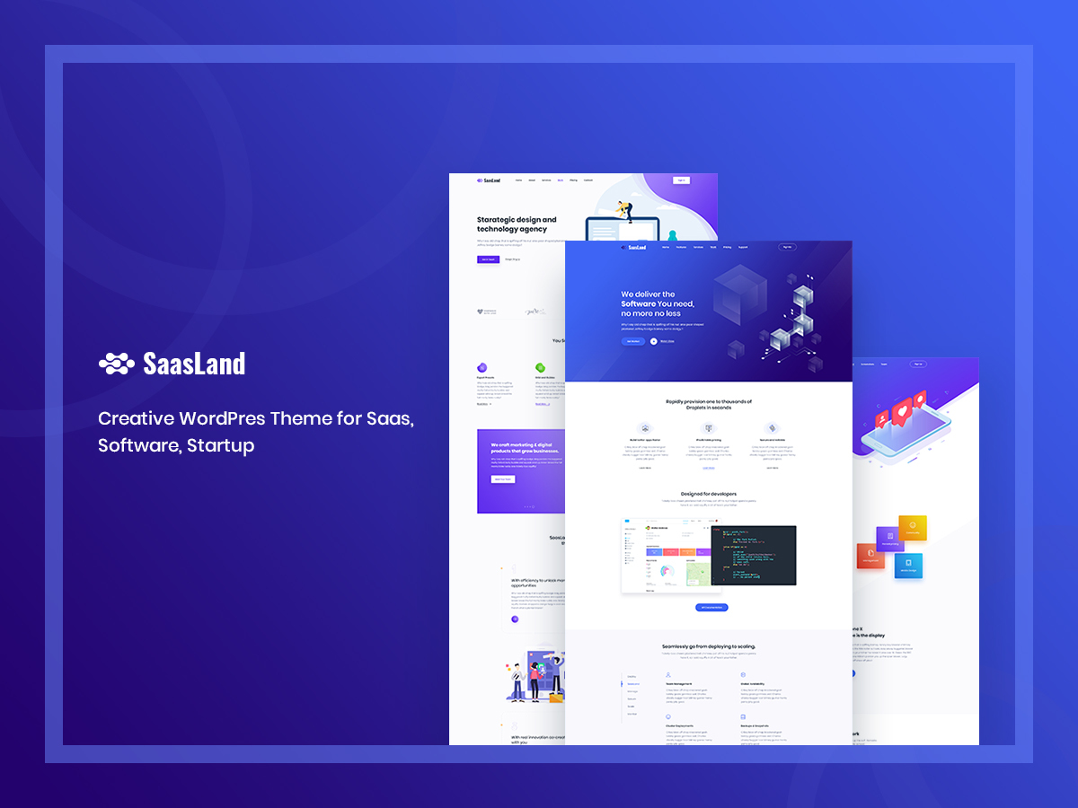 WordPress theme Saasland