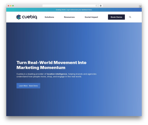 WordPress theme Salient - cuebiq.com