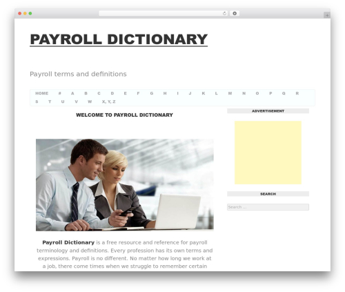 WordPress website theme Araiz - payrolldictionary.com