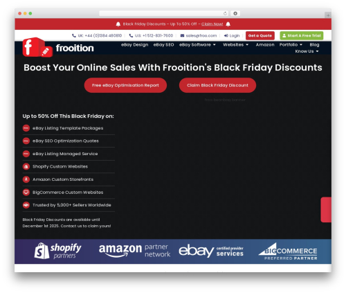WordPress website theme Avada - frooition.com