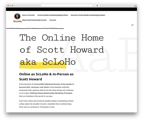 WordPress website theme Divi - scotthoward.me
