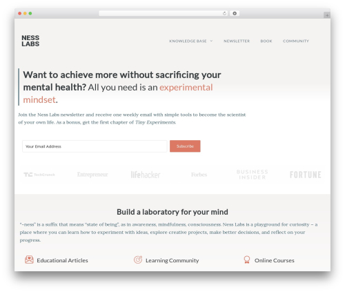 WordPress website theme GeneratePress - nesslabs.com
