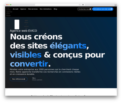 WordPress website theme OceanWP - evico.fr