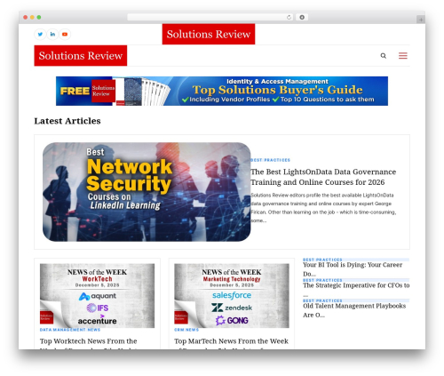 Cookie Notice & Compliance for GDPR / CCPA (cookie-notice) free WordPress plugin - solutionsreview.com