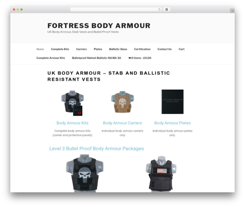 WordPress website theme Twenty Seventeen - fortressarmour.com