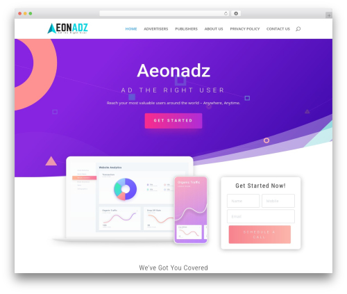 WP theme Divi - aeonadz.com